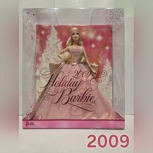 Barbie Holiday Doll in Pink and Gold Gown 2009